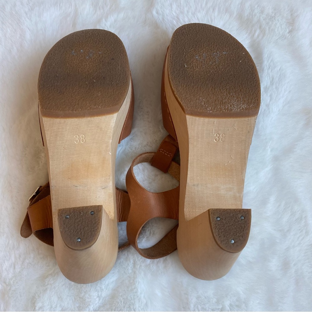 Swedish Hasbeen T-Strap Sky High Clog Sandals | Sz 38 EU, 8 US - Picture 10 of 10